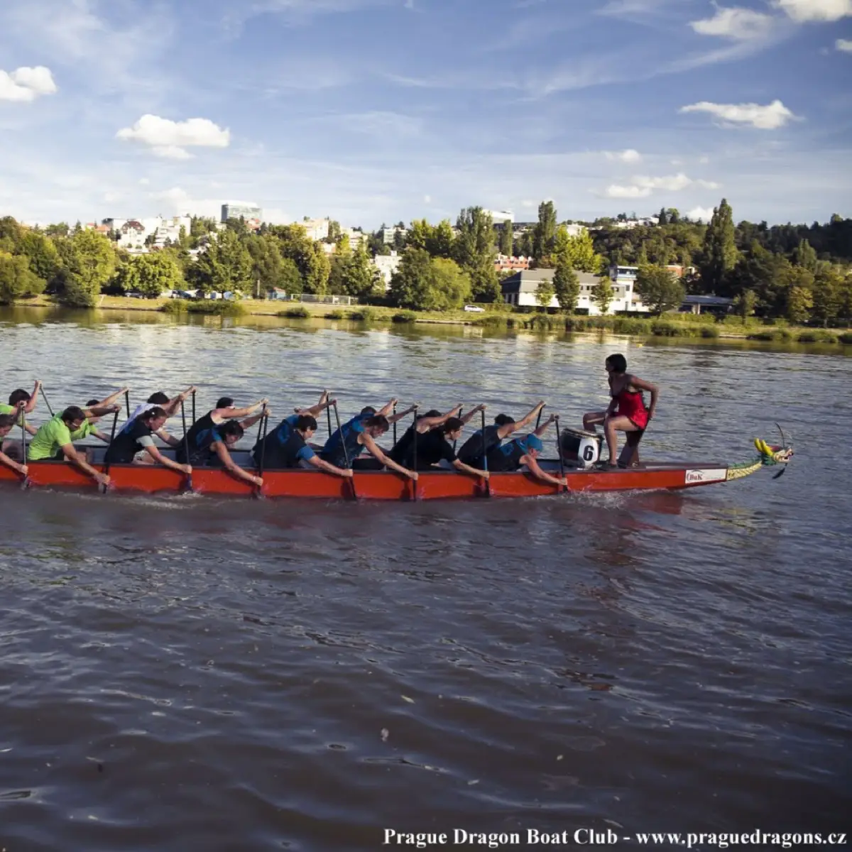 Drakenboot race in Praag