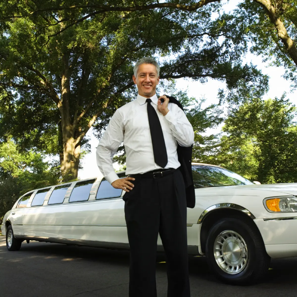 Lincoln limousine in Praag