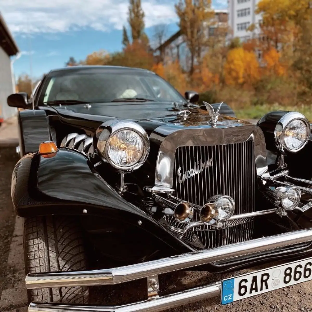 Excalibur limousine in Praag