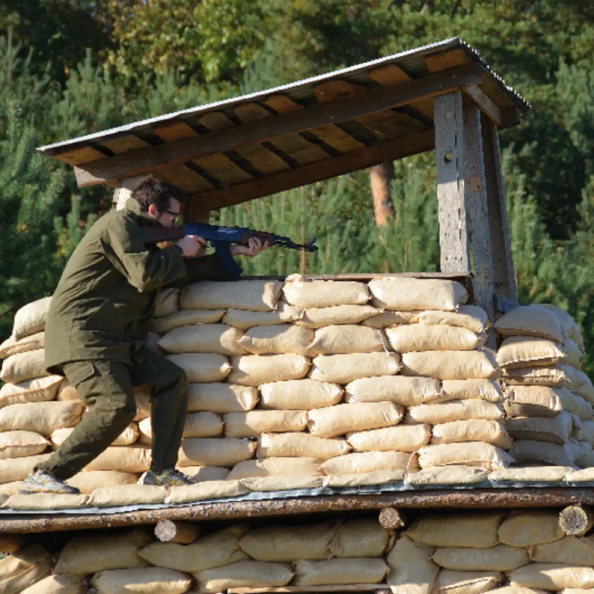 Paintball op tankodrome in Praag