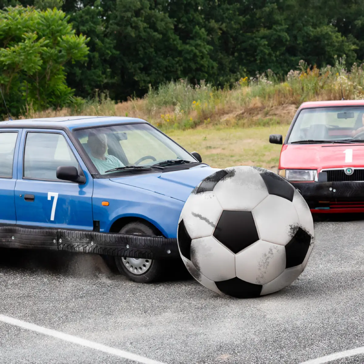 Car football in Praag
