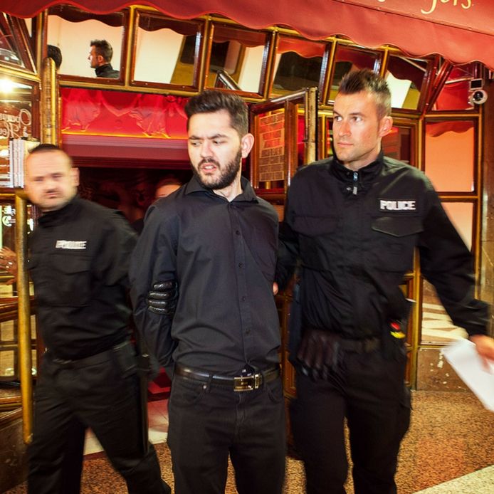 Politie arrestatie prank Praag